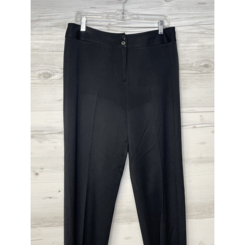 Atelier Womens 10‎ Black Straight Leg Dress Pants High Rise Lined Stretch Career - Picture 2 of 14